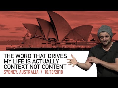 The Secret to Success Is Context, Not Just Content | Sydney Keynote 2018