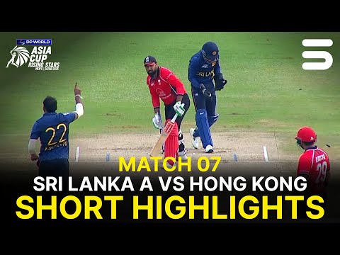 Short Highlights | Sri Lanka A vs Hong Kong | Match 07 | Asia Cup Rising Stars 2025 | ZH1K