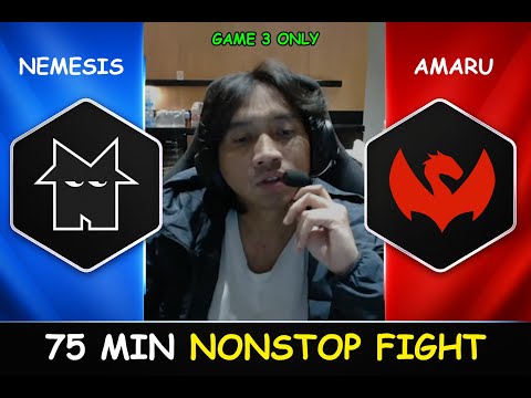 GAME 3 NONSTOP FIGHT 75 MENIT GELO - NEMESIS VS AMARU GAMING GROUP STAGE DLS 27 DOTA 2