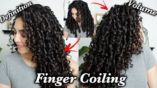 How To Finger Coil Curly Hair For Perfect Spirals Extreme Definition & Volume | Marianellyy
