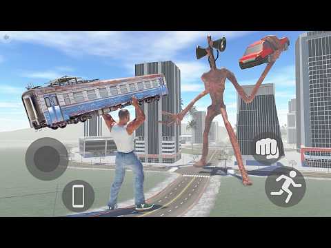 😱 GIANT SIREN HEAD ATTACKS FRANKLIN'S CITY!! Epic Train Throw Challenge 🚆💥@HeligamerSSS 