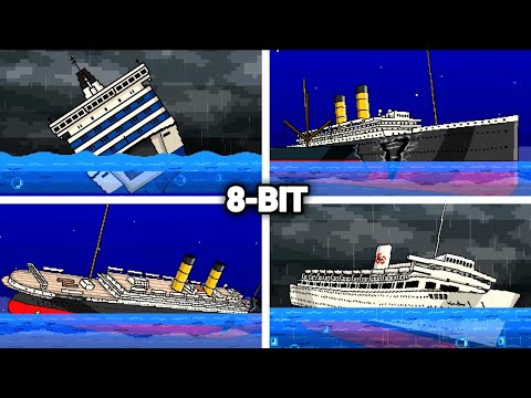 FAMOUS SHIPS SINKING🚢⚓️ in 8-BIT STYLE 