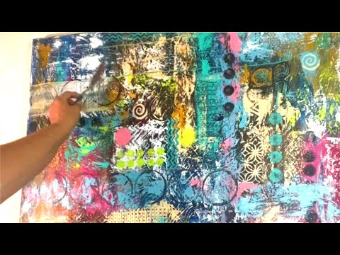CREATING ABSTRACT ART - Sharing my Intuitive Painting Process with you to inspire you to have a go!