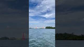 Download lagu TERLIHAT INDAH JEMBATAN PULAU BALANG BENTANG PANJANG DARI TELUK BALIKPAPAN#shorts mp3