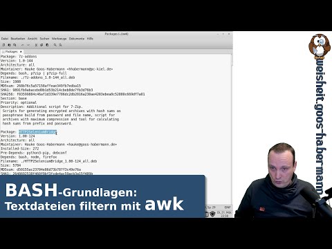 BASH-Grundlagen: Textdateien filtern mit awk