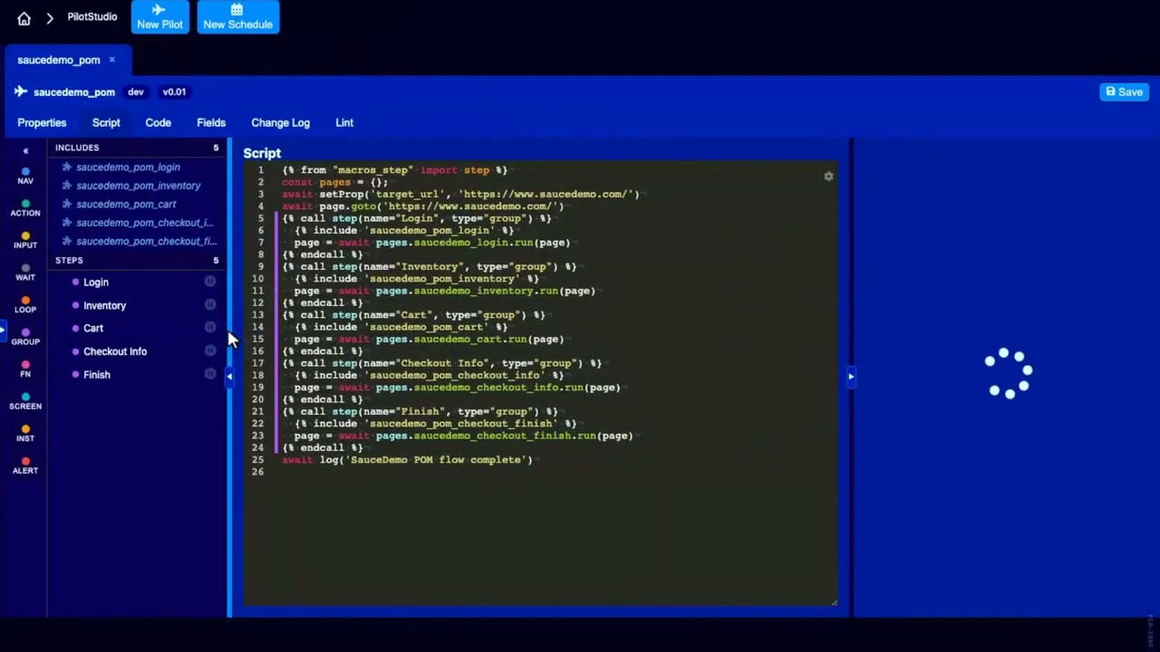 Build browser automation from reusable steps — no script sprawl