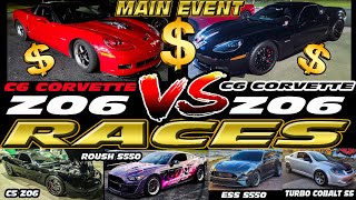 C6 Z06 VS C6 Z06 - ROUSH MUSTANG VS C5 Z06 CORVETTE, ESS MUSTANG, COBALT SS, ZL1, S197, M3, M4, DSM