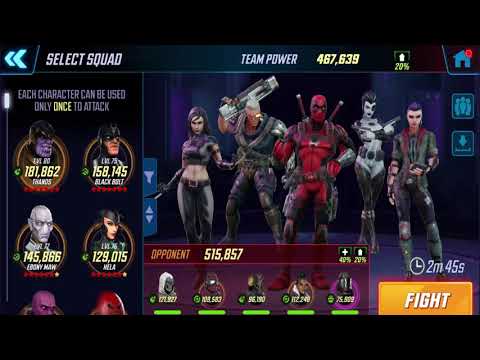 MSF Alliance War: 467k X-Force vs 516k Mercenaries sub 112k Shuri - Marvel Strike Force