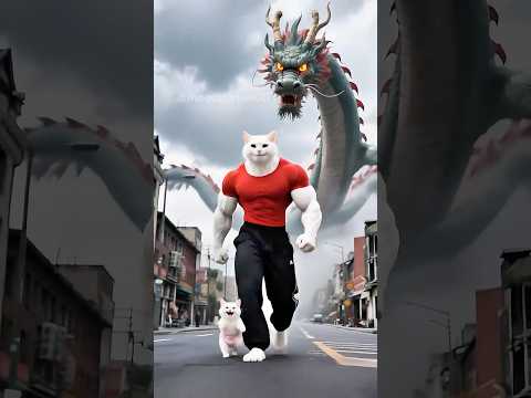 🐉Kitten Summons a Giant Dragon! Black Cats Regret Laughing... 😨