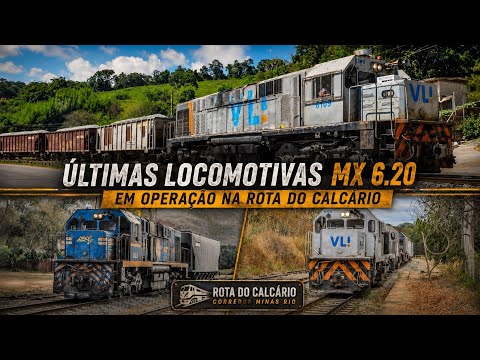 🛑 AS ÚLTIMAS LOCOMOTIVAS EMAQ MX 6.20 EM OPERAÇÃO NA ROTA DO CALCÁRIO. 
