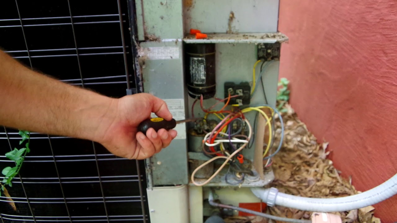 HVAC AC capacitor problem replacement fix quick easy repair