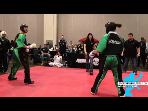 Robyn LeBuffe vs Emma Levy - Women's Sparring - Amerikick Internationals 2015