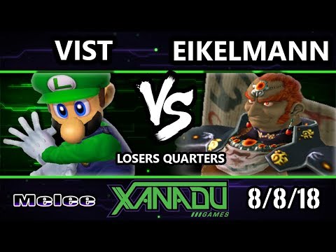 S@X 262 SSBM - Vist (Luigi) Vs. Eikelmann (Ganondorf) Smash Melee Losers Quarters