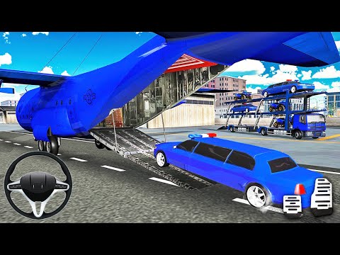 Transporting Police Limousine in Airplane - Police Car Transporter Simulator - Android Gameplay