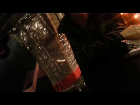 Drunk lady trying to get into halloween party.