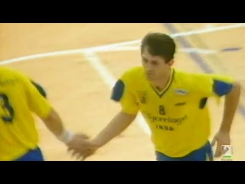 Gol de Jovanovic para guardarlo en vídeo. Copa ASOBAL 1993/94. Granollers-Bidasoa. Semif. Alcobendas