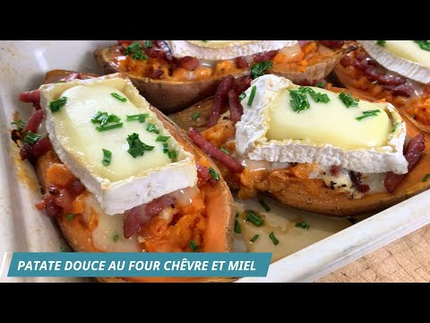 Ma p'tite recette de patate douce, chèvre & miel rôti au four! Un pur régal et recette petit budget