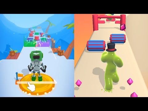 Pixel Rush (vs) Blob Runner 3D - Game Compare || All Levels - Android iOS Gameplay Walkthrough HD