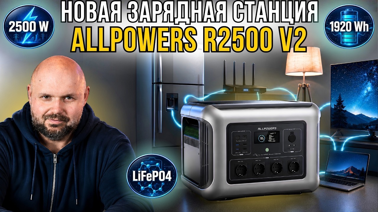 МОЩНАЯ ЗАРЯДНАЯ СТАНЦИЯ ALLPOWERS R2500 V2.0 НА 2 КВТ!  УЛУЧШЕННАЯ ПАВЕРСТАНЦИЯ ДЛЯ ДО?