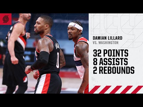 Damian Lillard (32 PTS, 8 AST) Highlights | Trail Blazers vs. Wizards
