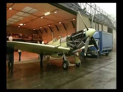Martin Phillips' Spitfire last aircraft at Filton rebuilt by Aerial Museum's John Hart December 2012