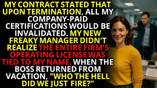They Fired Me for “Redundancy”—Then Found Out I Held the Only Operating License 💼