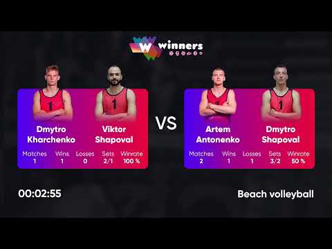 16:25 D. Kharchenko / V. Shapoval - A. Antonenko / D. Shapoval 28.06.2022 | Winners Beach Volleyball