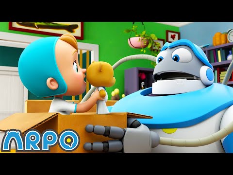 🤖Arpo's Moving Day Madness!🏠 | Arpo | Moonbug Kids - Space Cartoons for Kids