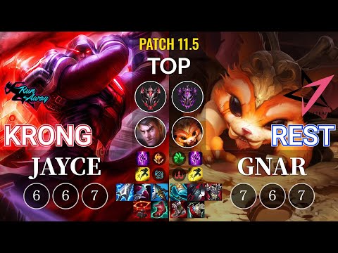 RNW KronG Jayce vs JT Rest Gnar Top - KR Patch 11.5