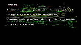 Arrêt dans les Écritures # 2 | Hébreux 13.5-6 : Combattre la convoitise de l'argent
