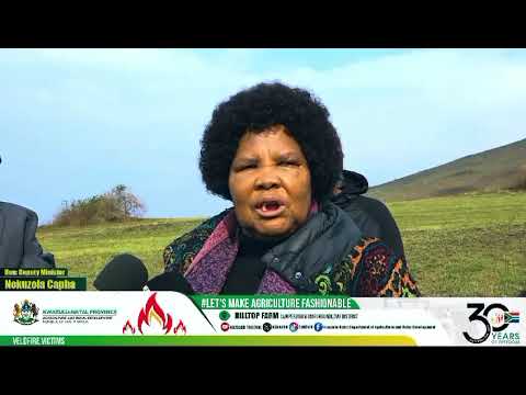 DEPARTMENT OF AGRICULTURE  DEPUTY MINISTER VISITS FARMERS FOLLOWING THE DEVASTATING VELDFIRES