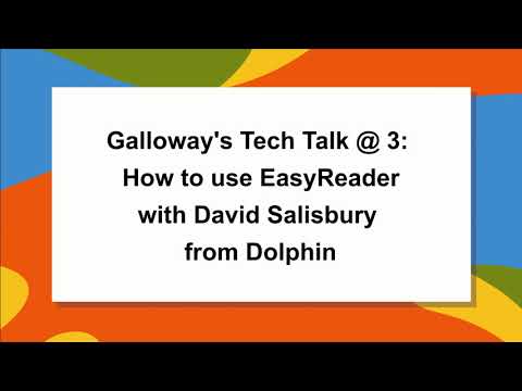Galloway's Tech Talk @ 3: How to use EasyReader, with Dolphin
