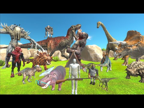 Jurassic World Evolution Camping 50 - KING KONG VS T-REX FPS Avatar Rescue Hippo from War in ARBS