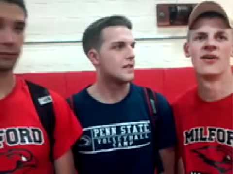 Milford's Alex Wasik, TIm MacMannis and Dan Seaver