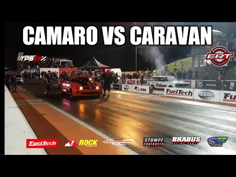 CAMARO V8 NITRO SPEED UNLIMITED VS CARAVAN 6 CILINDROS ASPIRADA LOS HERMANOS UM PEGA A 300 KM/H