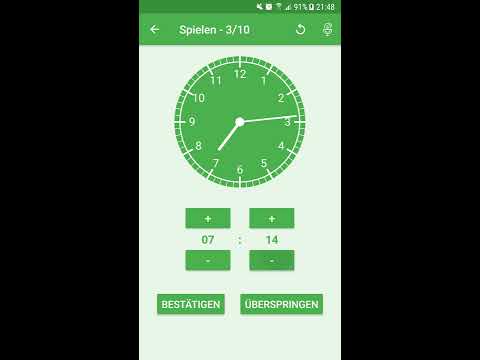 Lehren Uhrzeit der Uhr für Ihre Kinder auf Android