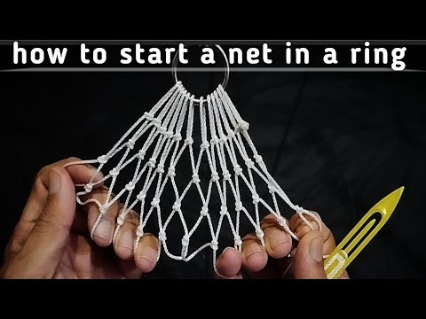 How to start a net in a ring | net making for beginners | starting cast net