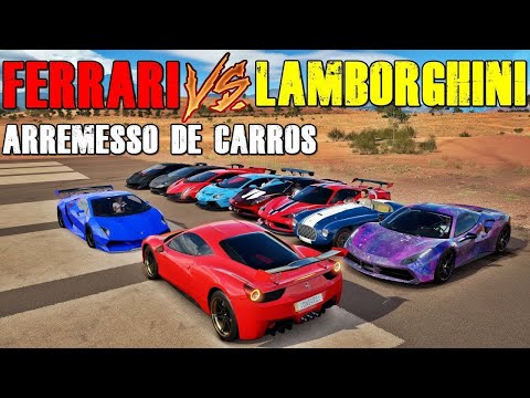 ARREMESSO DE CARROS - LAMBORGHINI VS FERRARI - FORZA HORIZON 3   GAMEPLAY