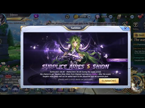 Gacha Surplice Aries Shion 200 SH || Saint Seiya Awakening