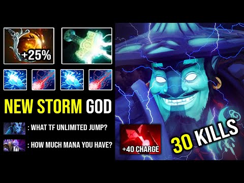 NEW STORM GOD Timeless Relic 100% Calculated Mana Crazy Electric Jump 30Kills Top MMR 7.28 DotA 2