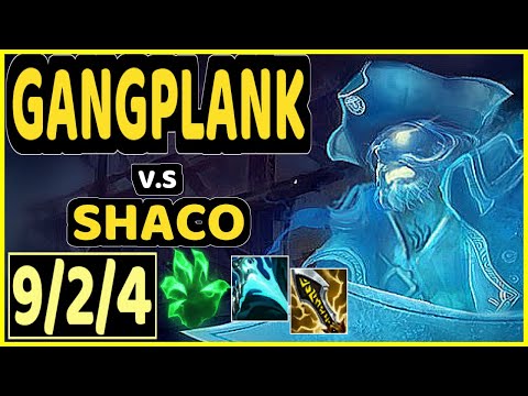 GANGPLANK vs SHACO - 9/2/4 KDA TOP GAMEPLAY - NA Ranked DIAMOND