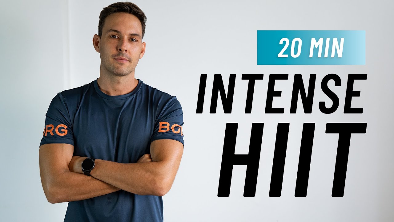 20 Min Intense HIIT Workout For Fat Burn & Cardio (No Equipment, No Repeats)