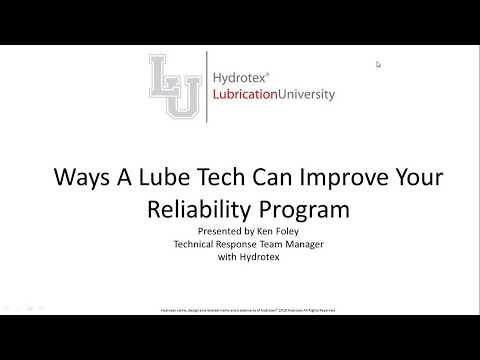 UE Systems Complimentary Webinar Ways a Lube Tech Can Improve Reliability