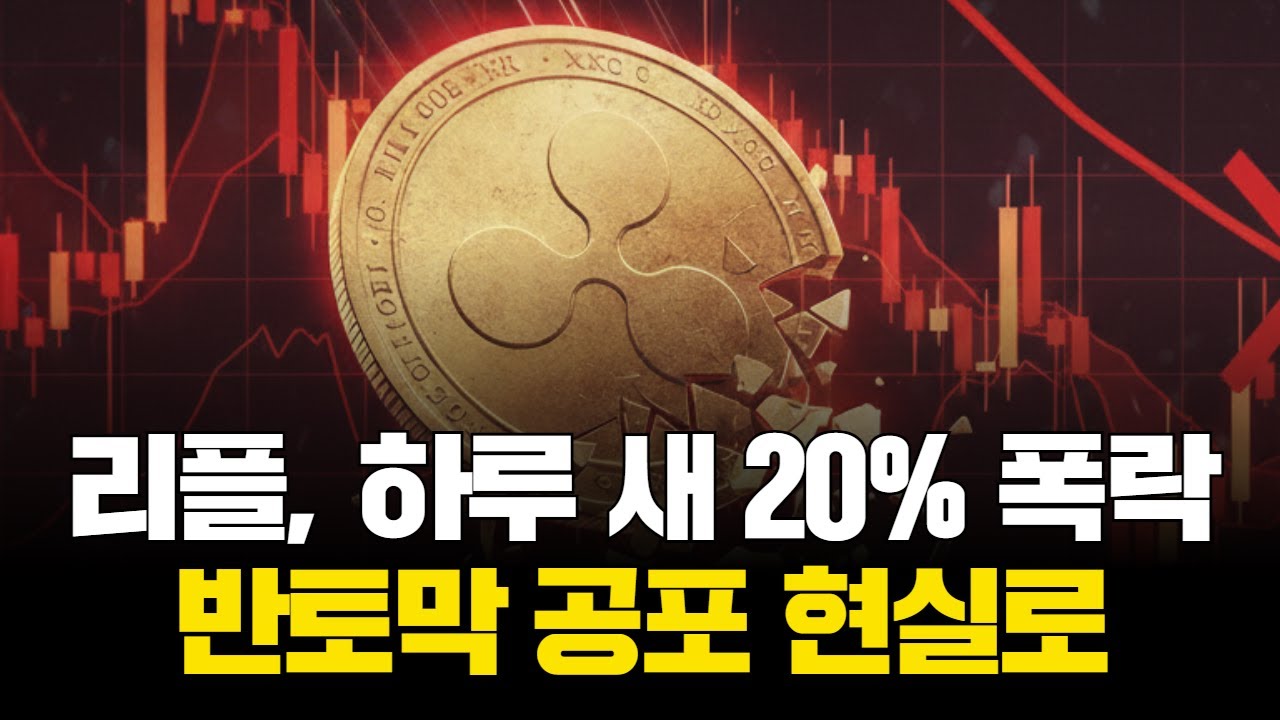 리플, 하루 새 20% 폭락…반토막 공포 현실로