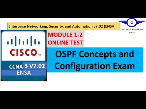 [CCNA3 Exam] OSPF Concepts and Configuration Exam Answers | Modules 1-2 | OSPF Questions and Answers