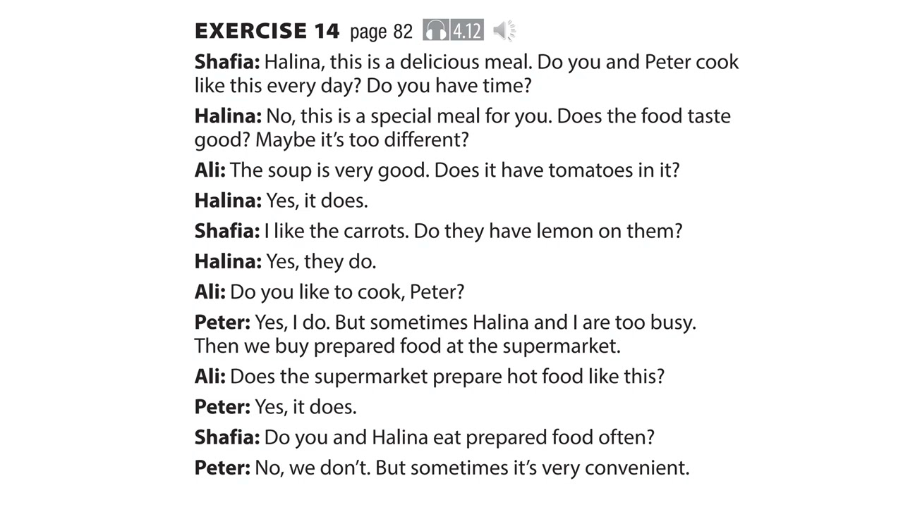 Unit 4 Track 12 the key answers of fill in the blanks