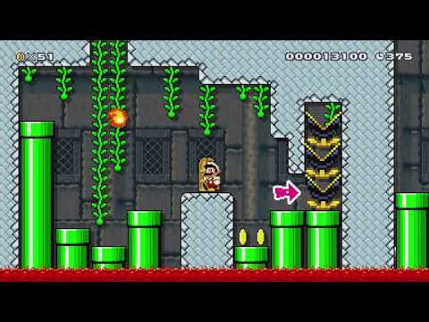 Bowser's Garden by Riku ~ WORLD RECORD! - SUPER MARIO MAKER - NO COMMENTARY 1bi 1bj