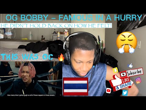 THAILAND RAP REACTION OG BOBBY - FAMOUS IN A HURRY (Prod. by NINO) OFFICIAL MV | LMERicoTv Reaction