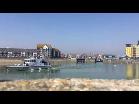 Royal Navy Patrol Boats departing Eastbourne Marina
