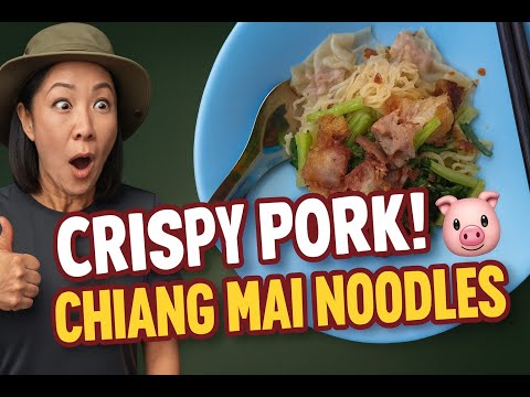 Crispy Pork That Locals Swear By | Racha Wonton Noodles (ราชาบะหมี่เกี๊ยว), Chiang Mai 🇹🇭  (Aug'25)